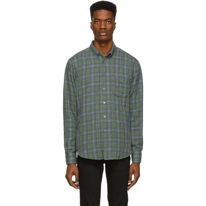 Plaid Double Cloth Naked /& Famous Mens Easy Shirt