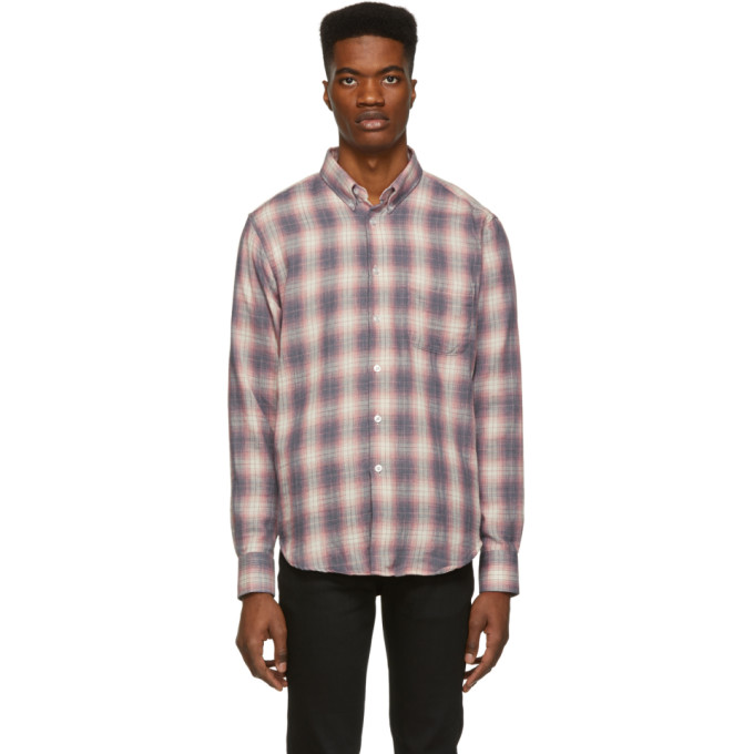 Plaid Double Cloth Naked /& Famous Mens Easy Shirt
