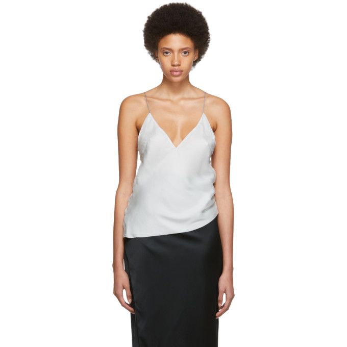 HAIDER ACKERMANN BLUE SILK TOILE CAMISOLE