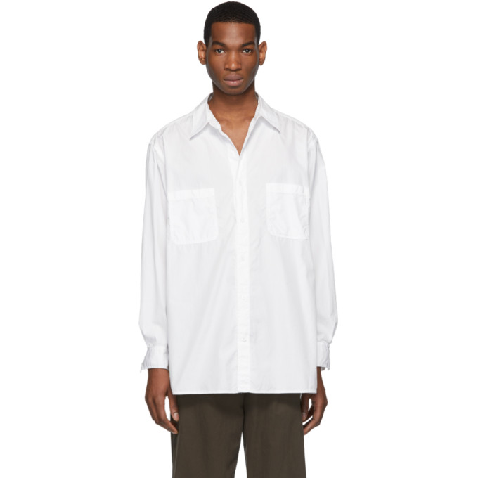 YOHJI YAMAMOTO YOHJI YAMAMOTO WHITE COTTON SHIRT