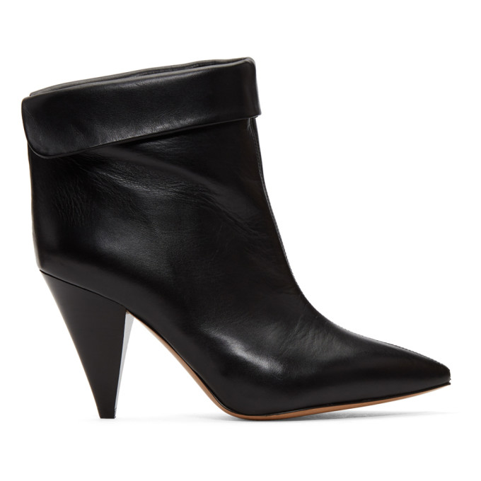 Click to view more detailed imagery on our partner's website Isabel Marant 90Mm Luliana Leather Ankle Boots In 01Bk Black