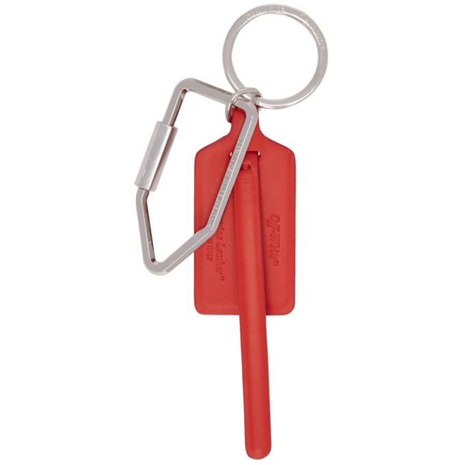 OFF-WHITE OFF-WHITE RED TAG KEYCHAIN
