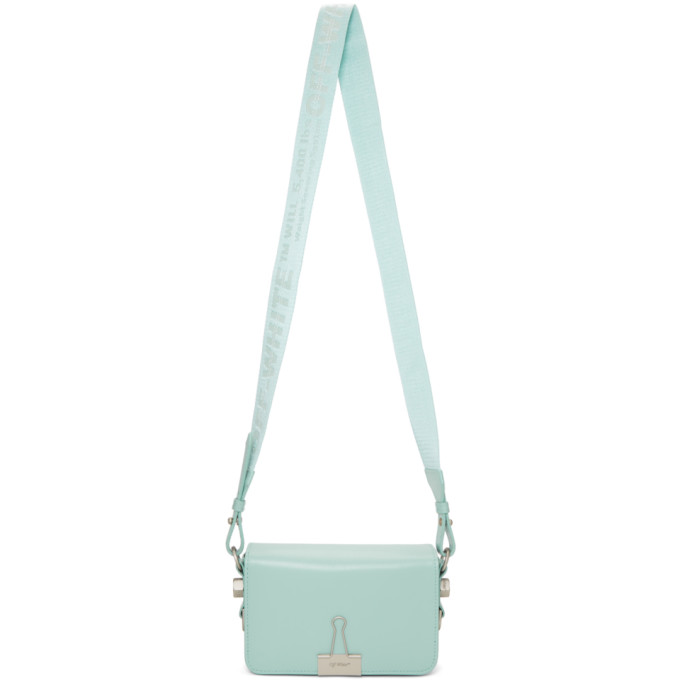 Off-White Blue Mini Flap Bag