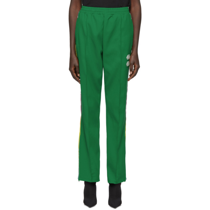 OFF-WHITE OFF-WHITE GREEN LOGO TAPE TRACK PANTS