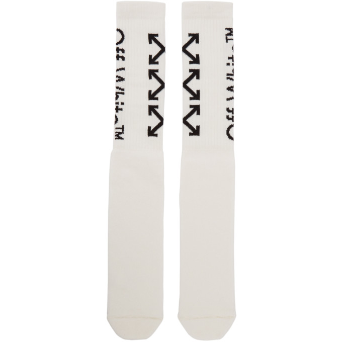 OFF-WHITE OFF-WHITE WHITE AND BLACK ARROWS SOCKS