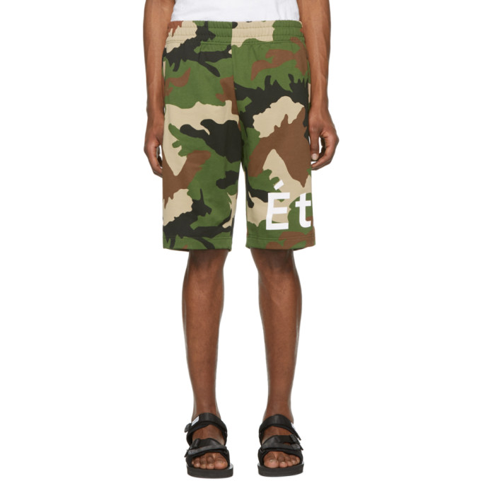 Etudes Studio Shorts ETUDES GREEN CAMO TEMPERA SHORTS