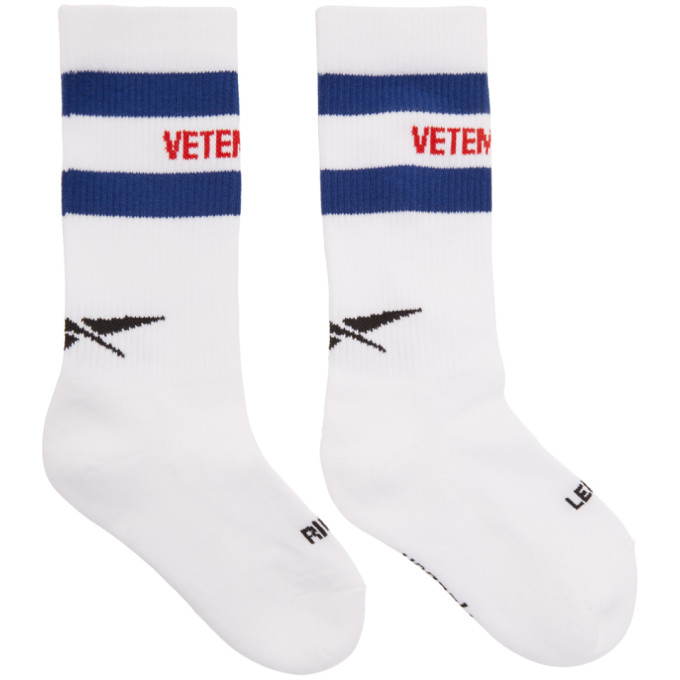 VETEMENTS VETEMENTS WHITE REEBOK EDITION CLASSIC SOCKS