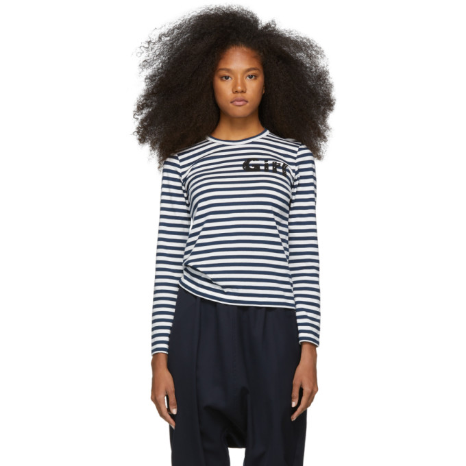 comme des garcons shirt striped long sleeve jersey