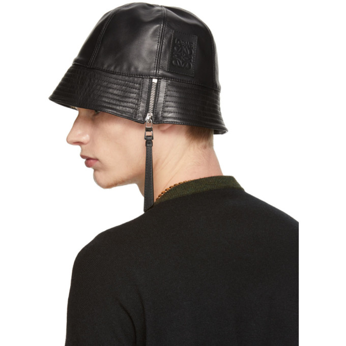 loewe leather bucket hat