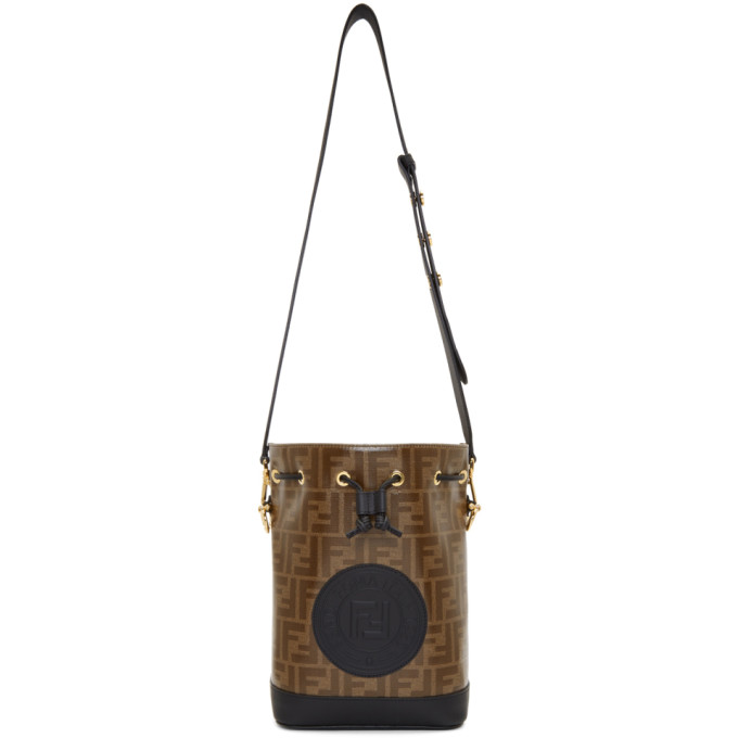 Fendi Black & Brown Small 'Forever Fendi' 'Mon Tr�sor' Bag
