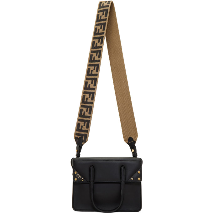 Fendi Black Small Forever Flip Bag In F0Kur Black