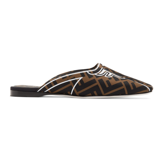 FENDI FENDI BROWN FOREVER FENDI SLIPPERS