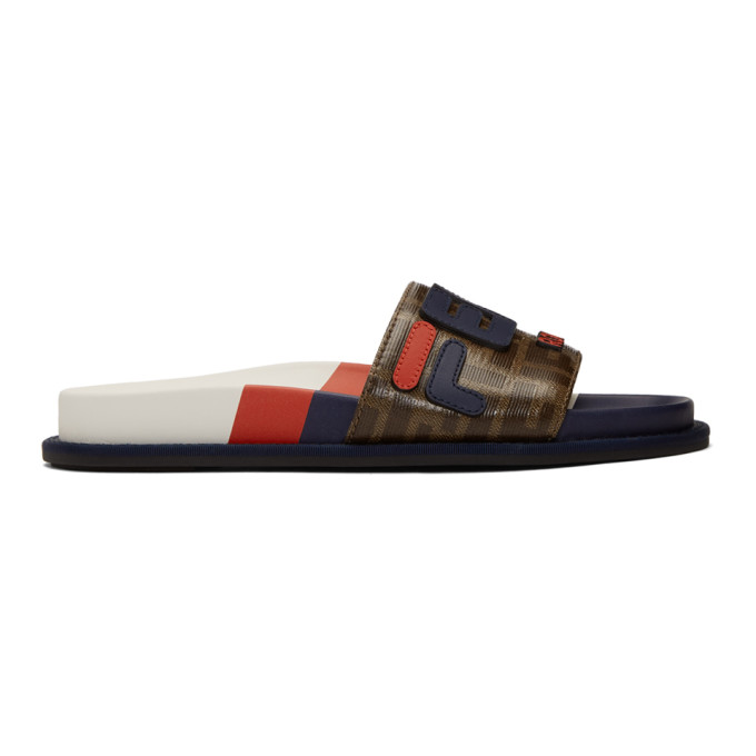 Fendi Multicolor Fendi Mania Slides