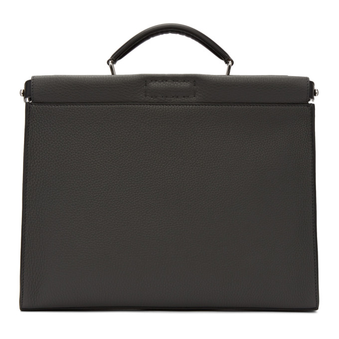 Fendi Grey Forever Fendi Peekaboo Briefcase 191693M16700201