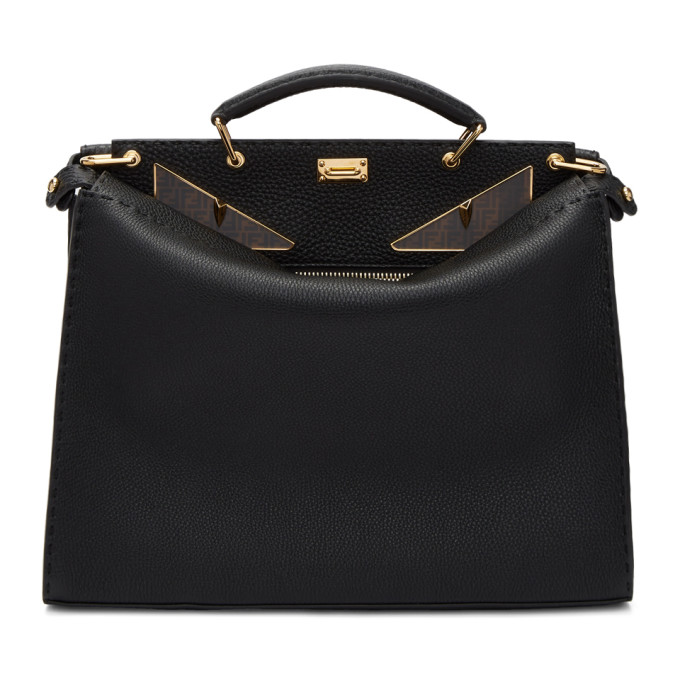 Fendi Black Regular Bag Bugs Peekaboo Briefcase 191693M16701701