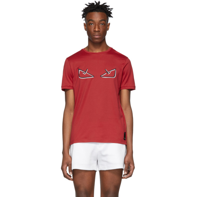 FENDI FENDI RED BAG BUGS T-SHIRT