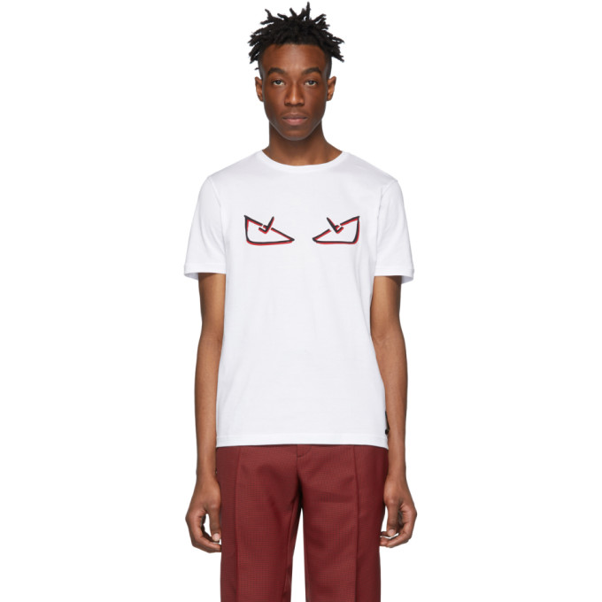 FENDI FENDI WHITE BAG BUGS T-SHIRT