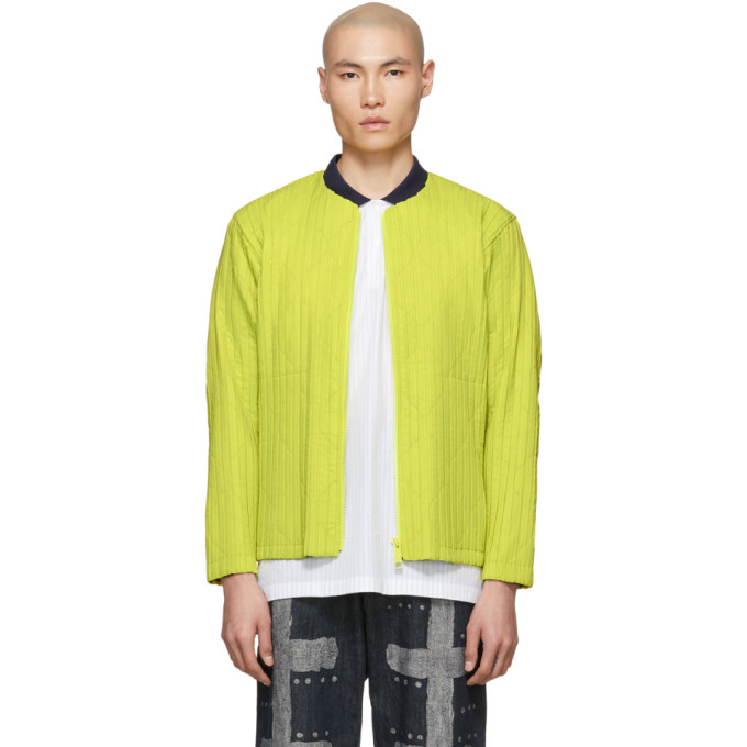 Homme Plisse Issey Miyake Jackets HOMME PLISSE ISSEY MIYAKE YELLOW PLEATED LIGHT PADDED JACKET