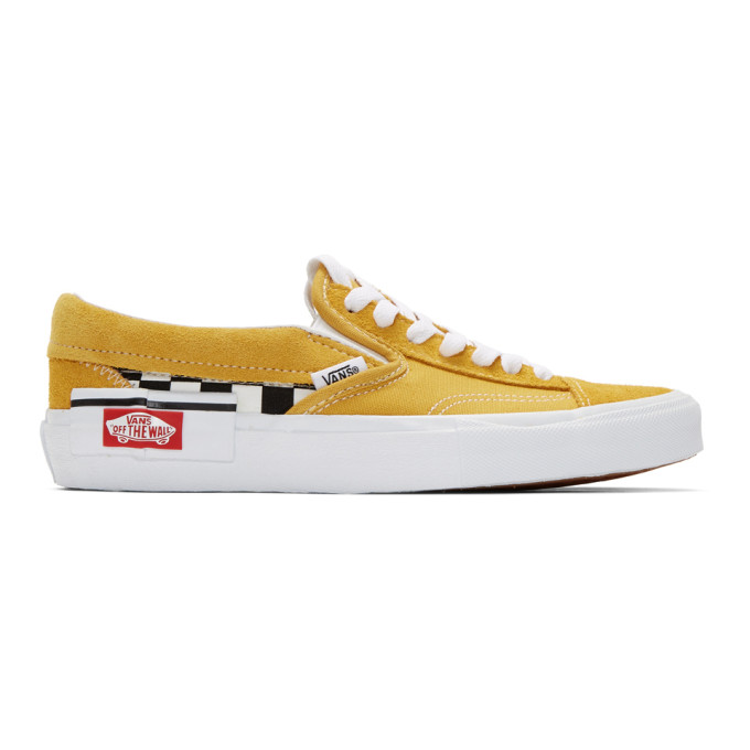 vans slip on cap yellow