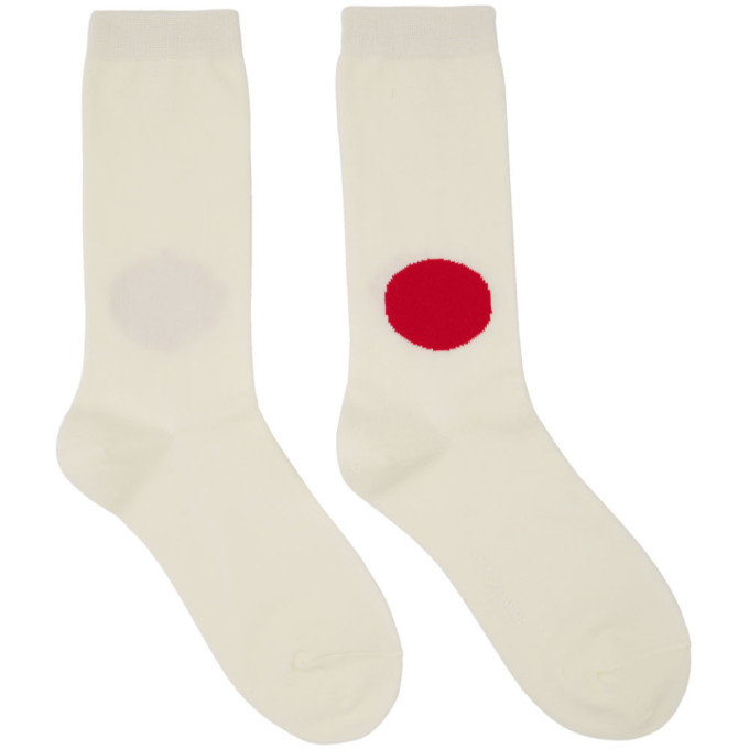 BLUE BLUE JAPAN BLUE BLUE JAPAN OFF-WHITE JAPAN FLAG SOCKS