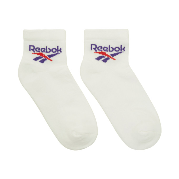 Reebok Classics Three Pack White Lost and Found Socks 191749F07600101