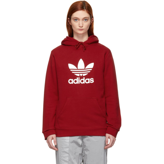 adidas originals red hoodie