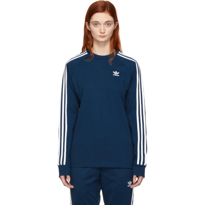 adidas tonal striped long sleeve tee