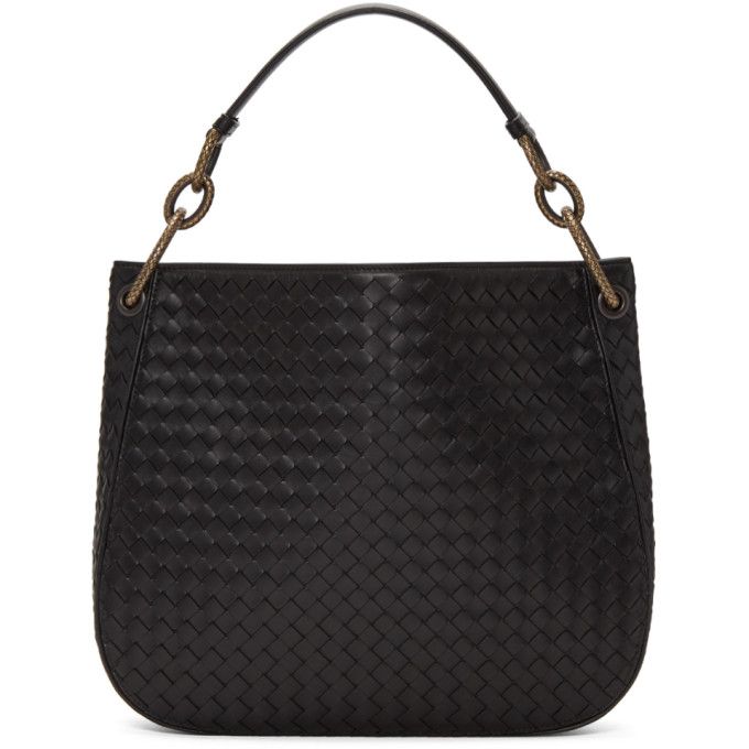 Bottega Veneta Black Intrecciato Loop Bag