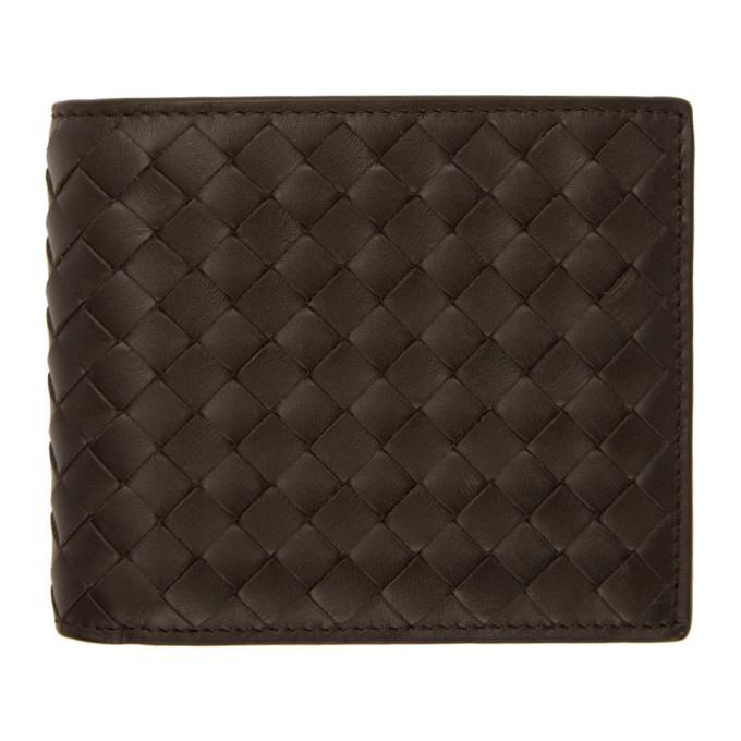 Click to view more detailed imagery on our partner's website Bottega Veneta Woven Leather Bi-fold Wallet In Espresso
