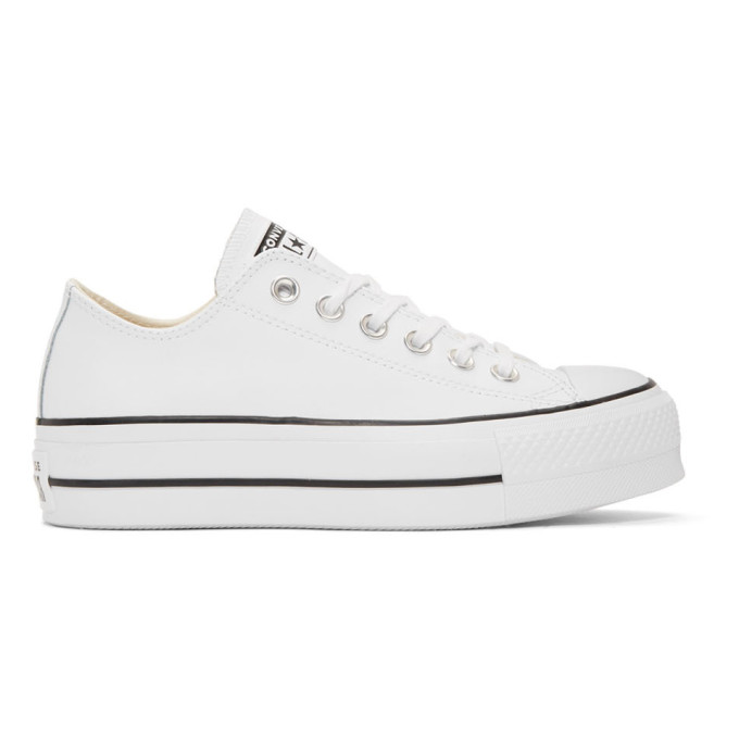 converse leather platform sneakers