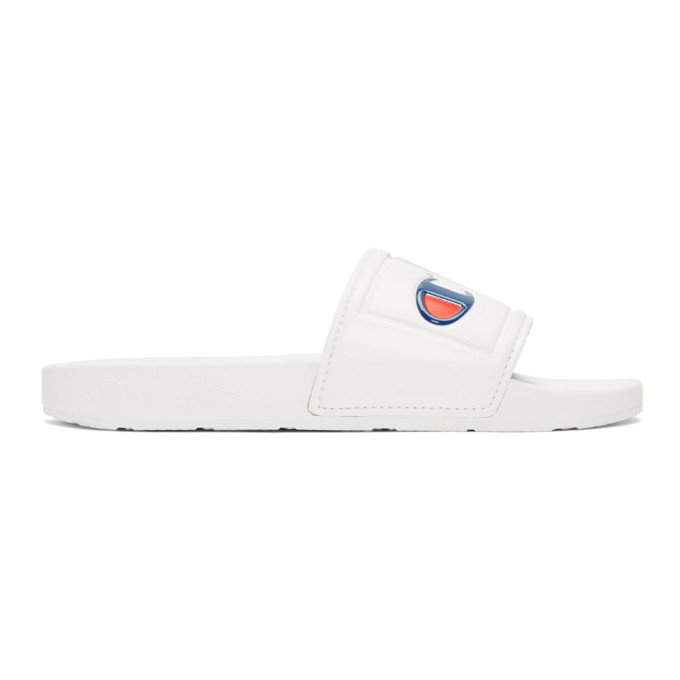 champion white flip flops