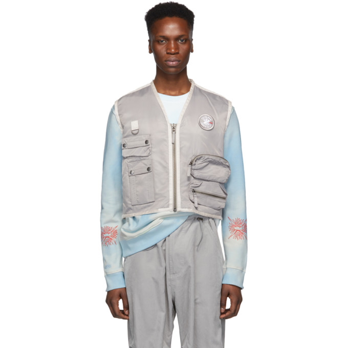 032c Tops 032C GREY COSMIC WORKSHOP LOGO VEST