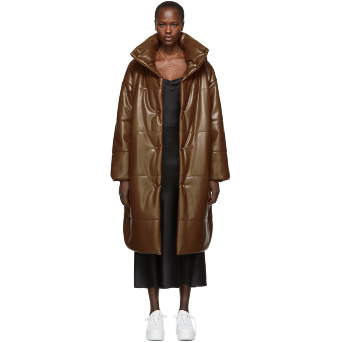 NANUSHKA Brown Vegan Leather Eska Coat