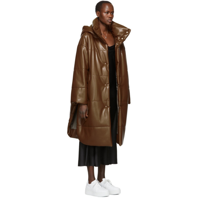 NANUSHKA Brown Vegan Leather Eska Coat