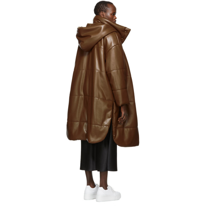 NANUSHKA Brown Vegan Leather Eska Coat