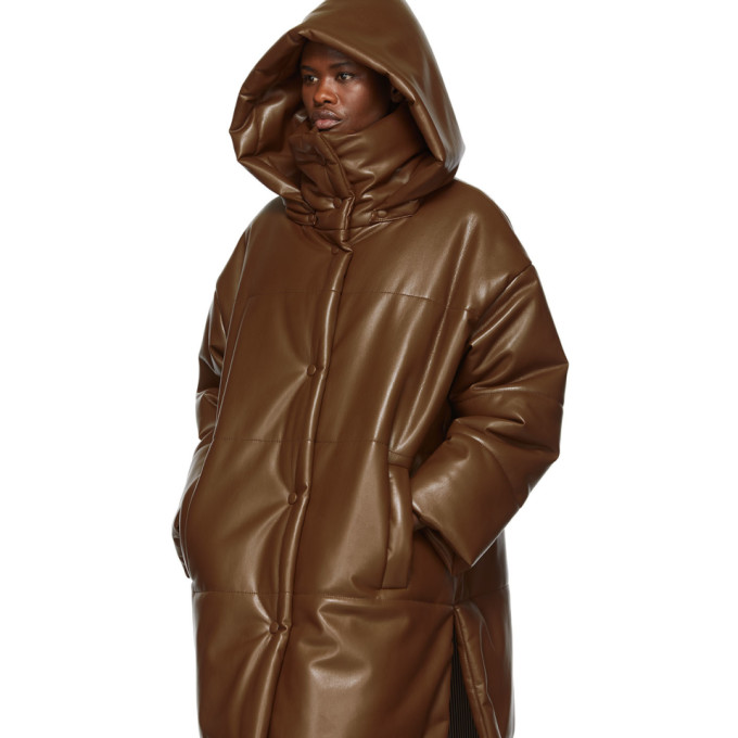 NANUSHKA Brown Vegan Leather Eska Coat