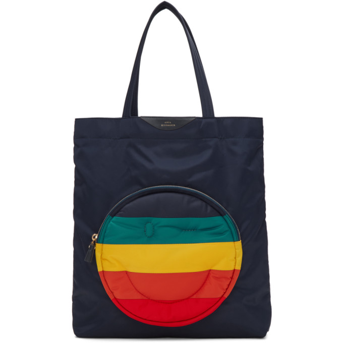 Anya Hindmarch Navy Chubby Wink Tote