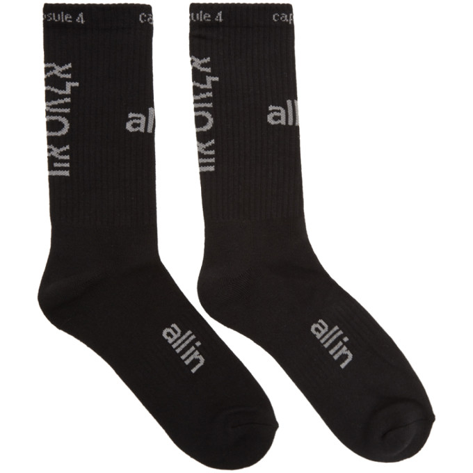 all in Black and Grey Capsule 4 Socks 191863M22000102