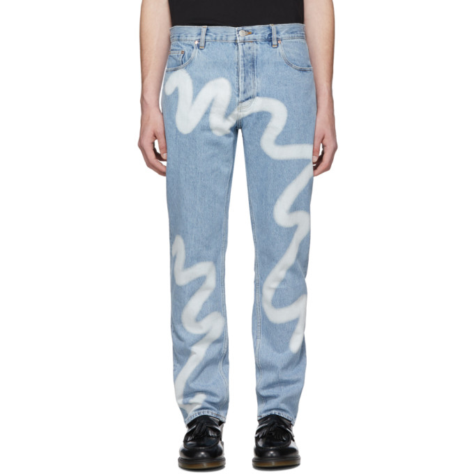 MARTINE ROSE MARTINE ROSE BLUE STRAIGHT-LEG JEANS