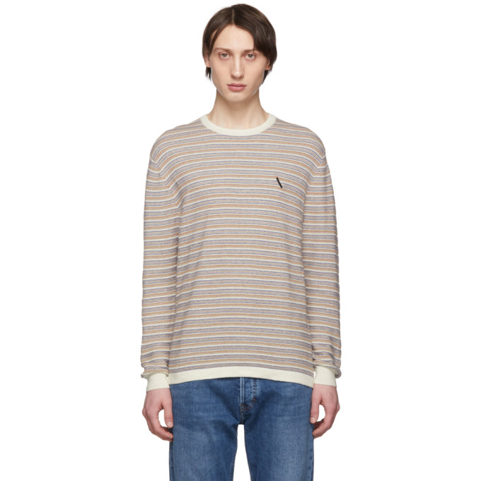 Saturdays Surf Nyc Sweaters SATURDAYS NYC WHITE LEE STRIPE SWEATER