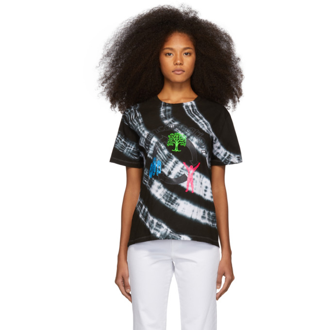 Ashley Williams T-shirts ASHLEY WILLIAMS BLACK AND WHITE TIE-DYE REINCARNATION T-SHIRT