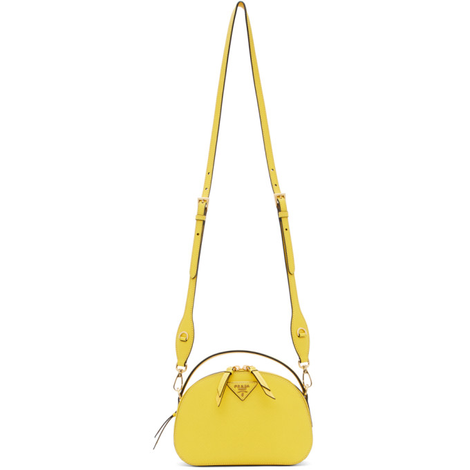 Prada Yellow Saffiano Odette Bag