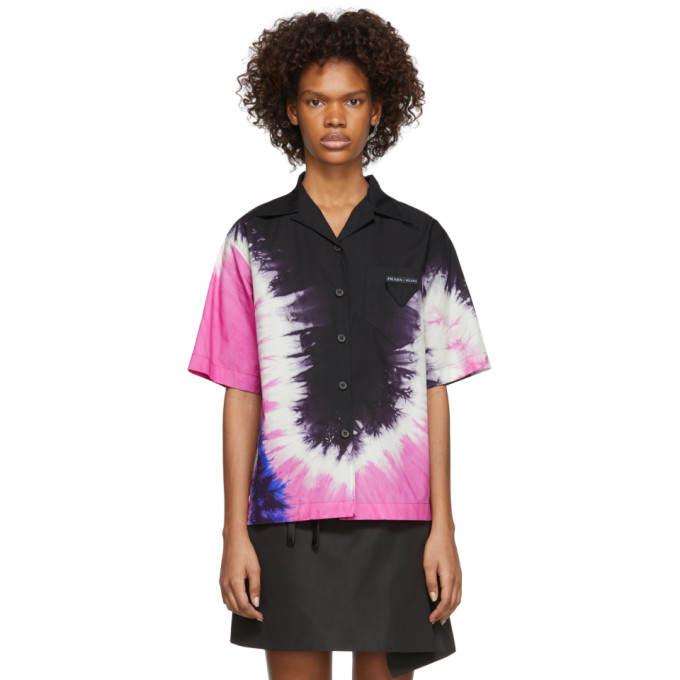 Prada Pink Tie Dye Short Sleeve Shirt