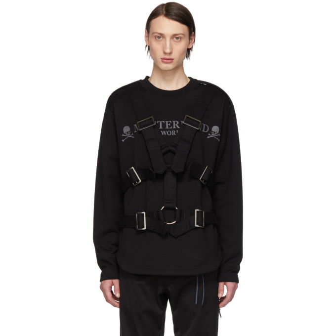 MASTERMIND JAPAN MASTERMIND WORLD BLACK STRAPS SWEATSHIRT