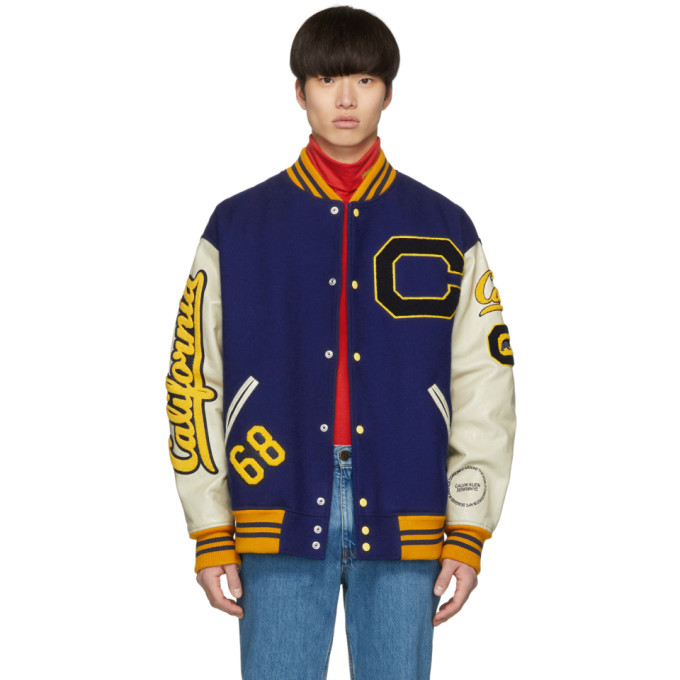 calvin klein varsity bomber jacket