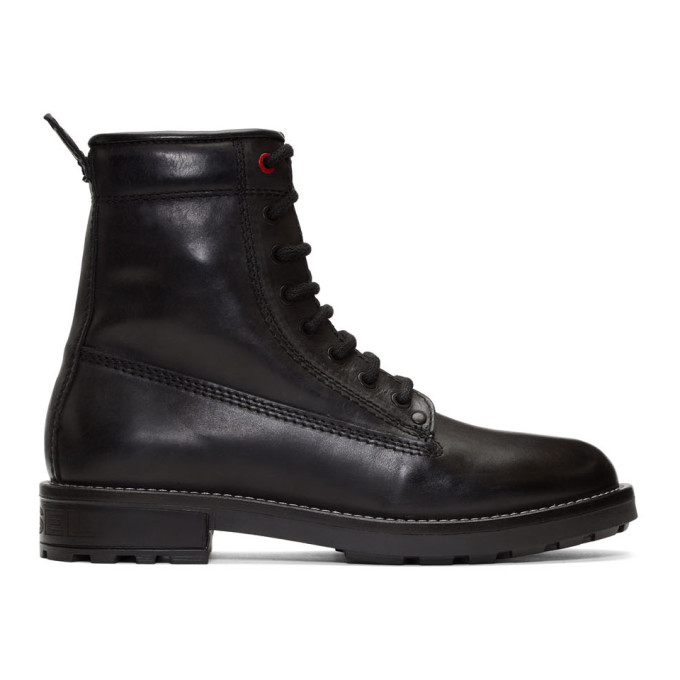 DIESEL BLACK TROOPER BOOTS