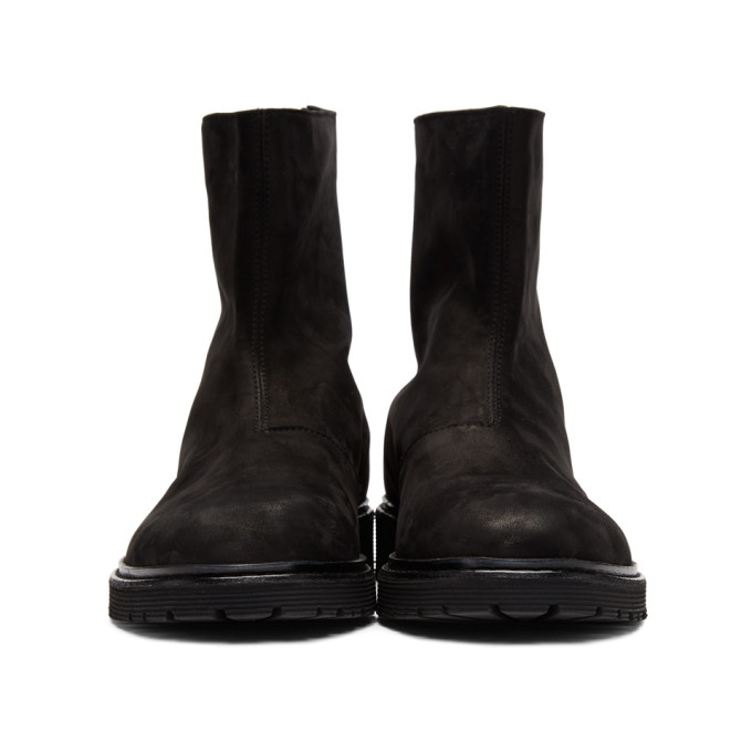 424 Black Nubuck Boots