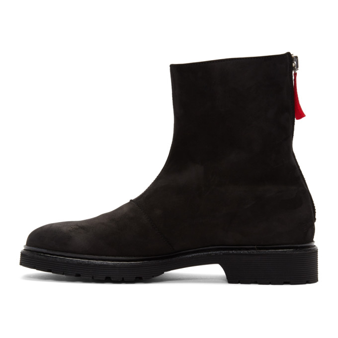 424 Black Nubuck Boots