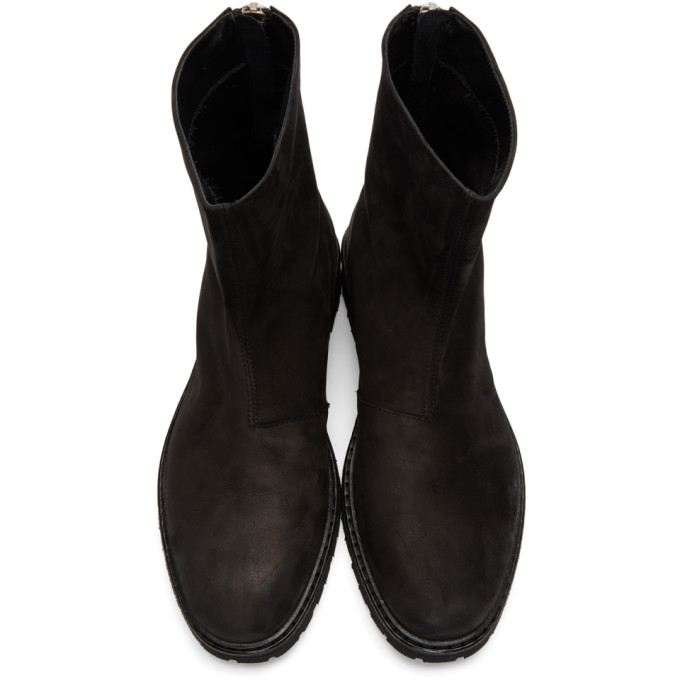 424 Black Nubuck Boots