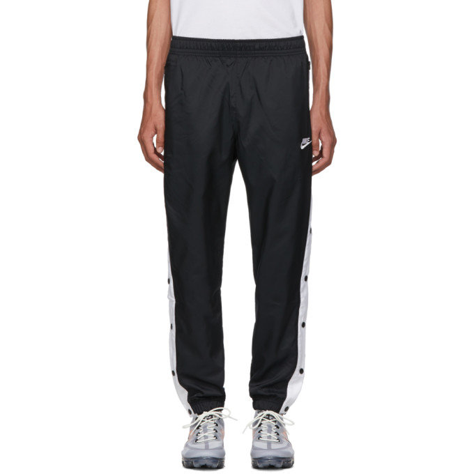 nike archive joggers with popper in white